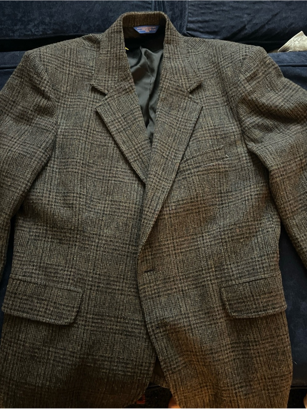 Vintage Pendleton Brown Glen Plaid Sport Coat Blazer